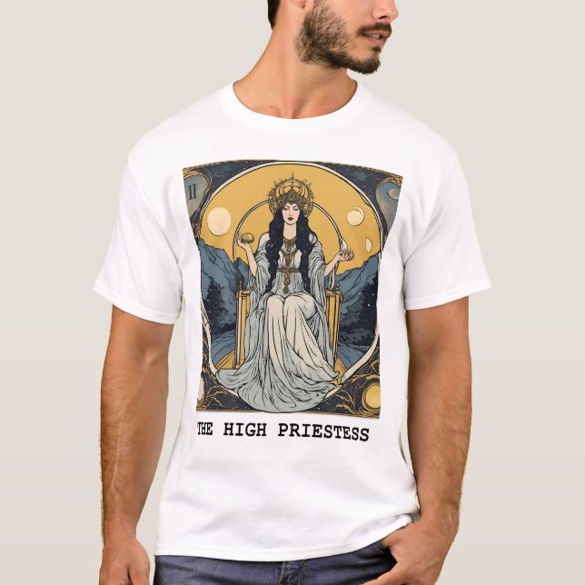  THE HIGH PRIESTESS - TAROT CARD T-Shirt (Front)