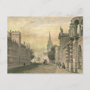 The High Street, Oxford, engraved by G. Hollis Postcard