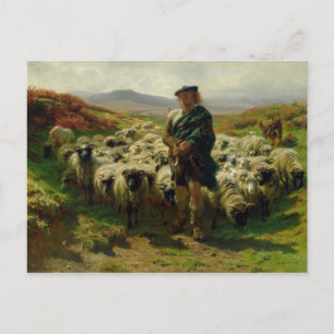 The Highland Shepherd, 1859 Postcard
