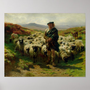 The Highland Shepherd, 1859 Poster
