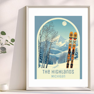 The Highlands Michigan ski resort  Poster