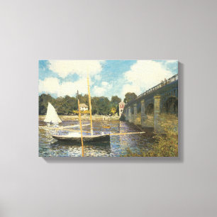 The Highway Bridge at Argenteuil by Claude Monet Canvas Print