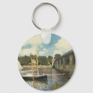 The Highway Bridge at Argenteuil by Claude Monet Key Ring