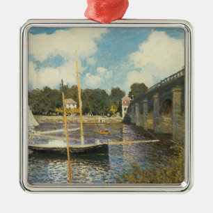 The Highway Bridge at Argenteuil by Claude Monet Metal Tree Decoration