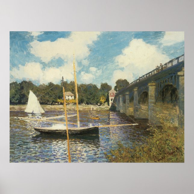 The Highway Bridge at Argenteuil by Claude Monet Poster (Front)