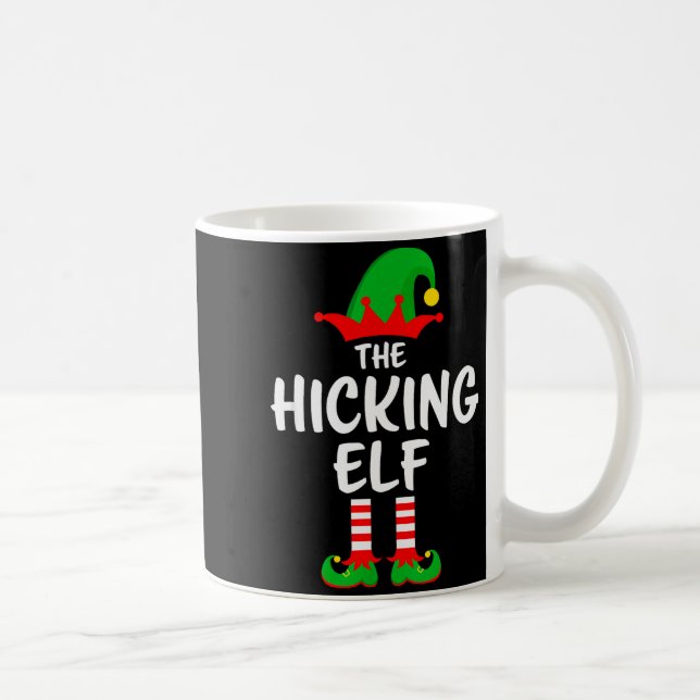 The Hiking Elf Matching Family Christmas  Coffee Mug (Right)