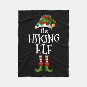 The hiking elf matching family hiking christmas e fleece blanket