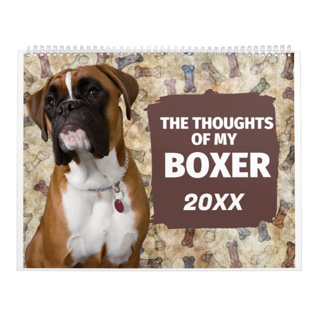 The Hilarious Thoughts of My Boxer Calendar (Cover)
