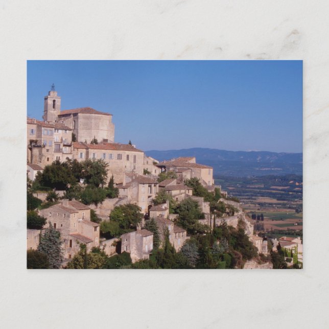 The hill top village of Gordes Postcard (Front)