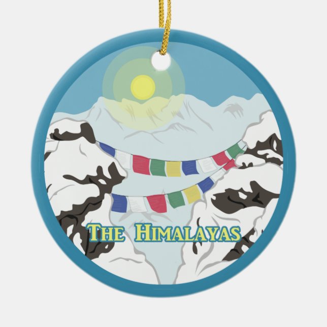 The Himalayas Ceramic Tree Decoration (Front)