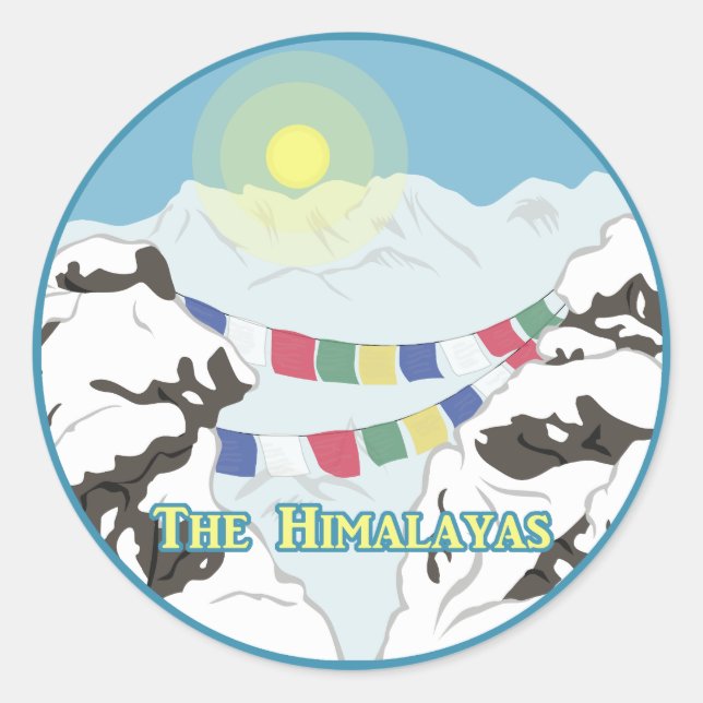 The Himalayas Classic Round Sticker (Front)