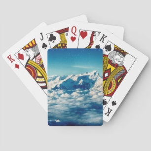 The Himalayas Mountains in Clouds Blue Sky Playing Cards