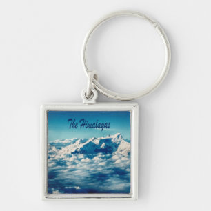 The Himalayas Mountains with Text Key Ring