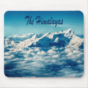 The Himalayas Mountains with Text Mouse Mat
