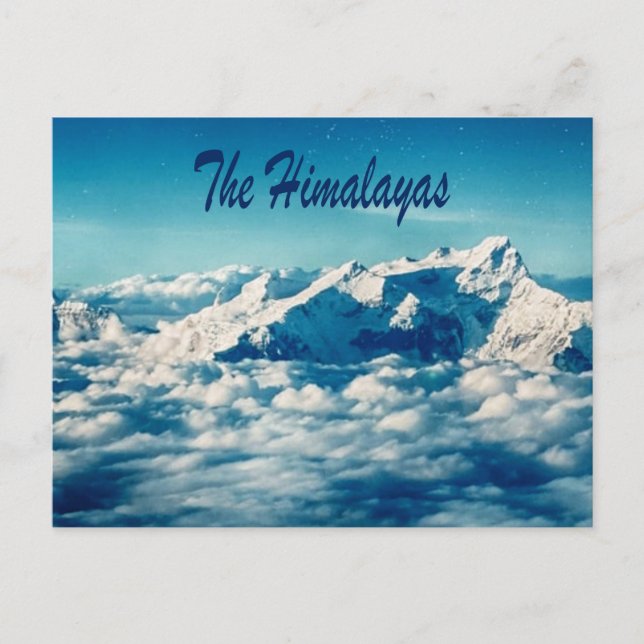 The Himalayas Mountains with Text Postcard (Front)