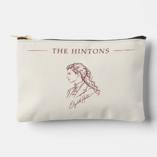 The Hintons Beth Burgundy on Ivory Accessory Pouch