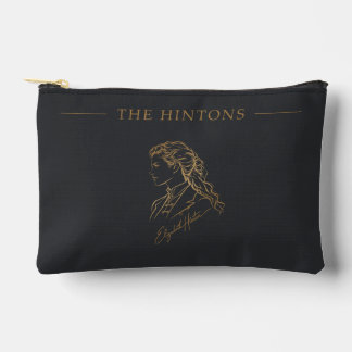 The Hintons Beth Gold on Charcoal Accessory Pouch