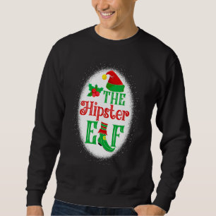 The Hipster Elf Matching Family Christmas Elf Blea Sweatshirt