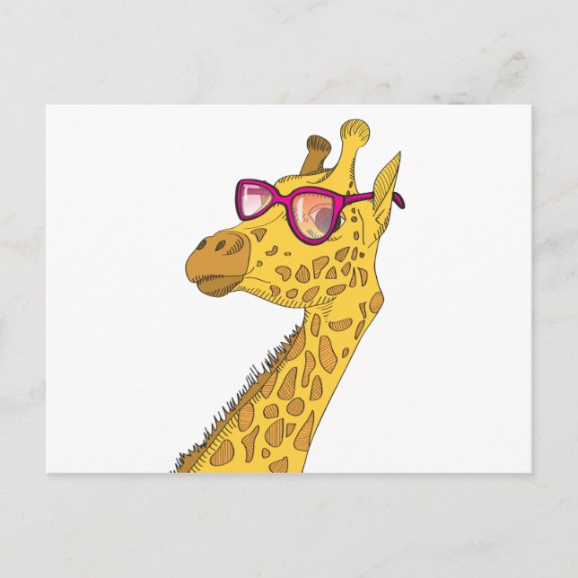 The Hipster Giraffe Postcard (Front)