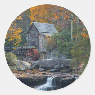 The Historic Grist Mill On Glade Creek 2 Classic Round Sticker