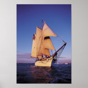The historic Western Union Schooner, Key West Poster
