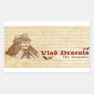 The historical Count Dracula Rectangular Sticker