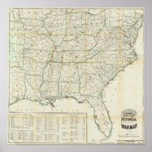 The Historical War Map Poster