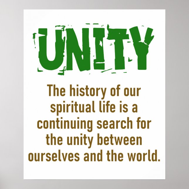 The History Of Our Spiritual Life - Unity Quote Poster (Front)