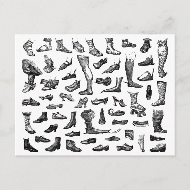 The History of Shoes Postcard (Front)