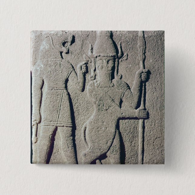 The Hittite God Uomi, Karkemish 15 Cm Square Badge (Front)
