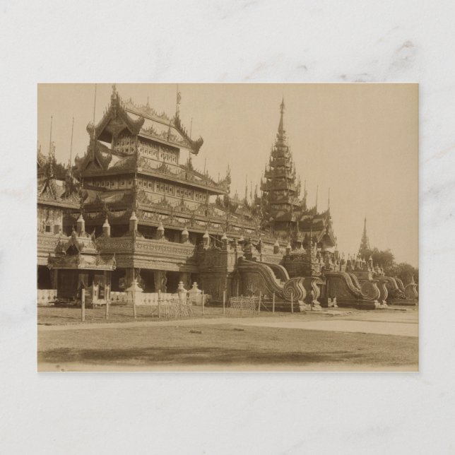The Hman Kyaung or the glass monastery, Burma Postcard (Front)
