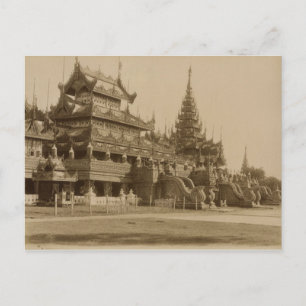 The Hman Kyaung or the glass monastery, Burma Postcard