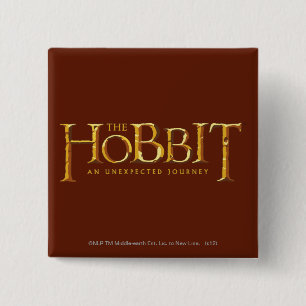 The Hobbit Logo Gold 15 Cm Square Badge