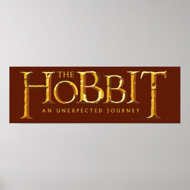 The Hobbit Logo Gold Poster (Front)