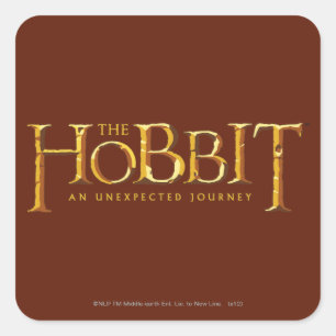 The Hobbit Logo Gold Square Sticker