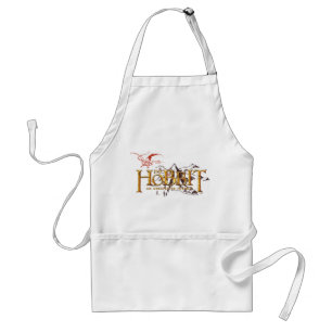 The Hobbit Logo Over Mountains Standard Apron
