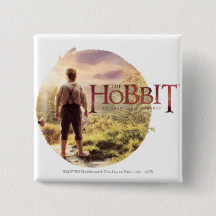 The Hobbit Logo with BILBO BAGGINS™ Back 15 Cm Square Badge