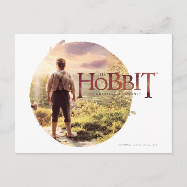 The Hobbit Logo with BILBO BAGGINS™ Back Postcard (Front)
