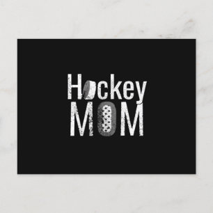 The Hockey Mom White Design Postcard