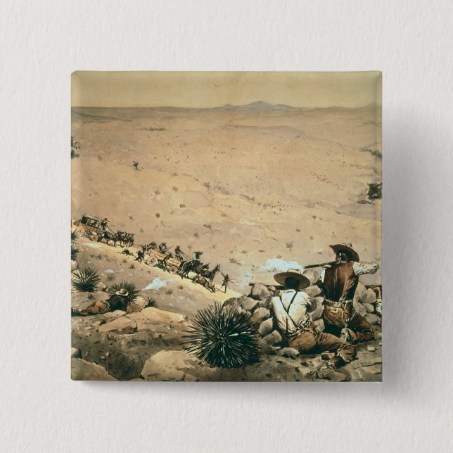 'The Hold Up', c.1900 (oil on canvas) 15 Cm Square Badge (Front)