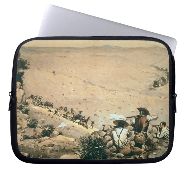 'The Hold Up', c.1900 (oil on canvas) Laptop Sleeve (Front)