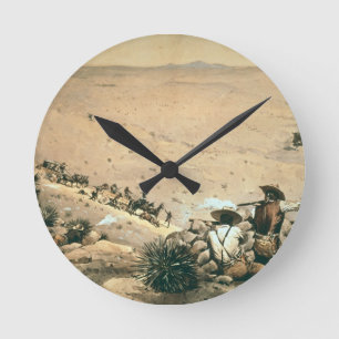 'The Hold Up', c.1900 (oil on canvas) Round Clock