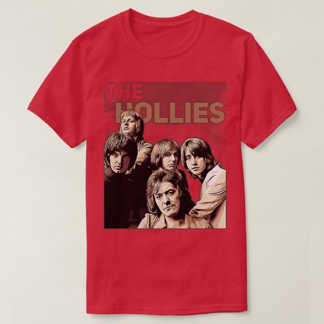 The Hollies Brown Vintage T-Shirt (Design Front)