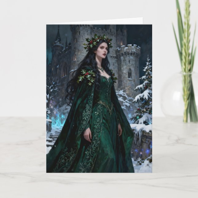 The Holly Queen Christmas Holiday Card (Front)