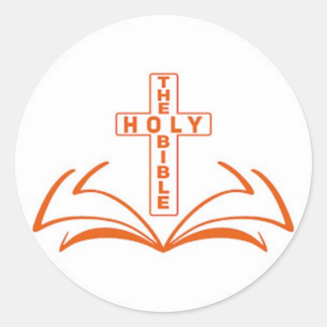 The Holy Bible Logo Classic Round Sticker (Front)