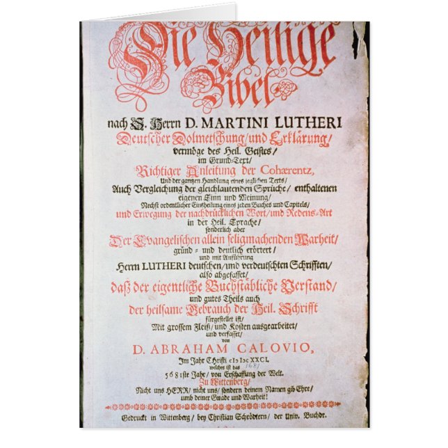 The Holy Bible, Vol. I., 1681 (Front)