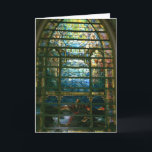 The Holy City Stained Glass by Tiffany Card<br><div class="desc">Louis Comfort Tiffany was known for his Art Nouveau and Aesthetic designs in decorative art stained glass and other materials. This beautiful window is located in the Brown Memorial Presbytarian Church in Baltimore. He made this window in memory of a well known and often quoted pastor of the time, Maltbie...</div>