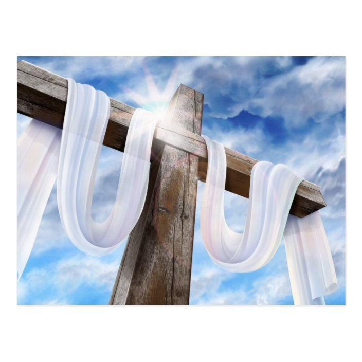 The Holy Cross - Draped in White Postcard | Zazzle.co.uk