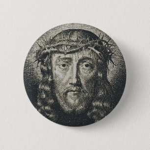 The Holy Face crowned with thorns 6 Cm Round Badge