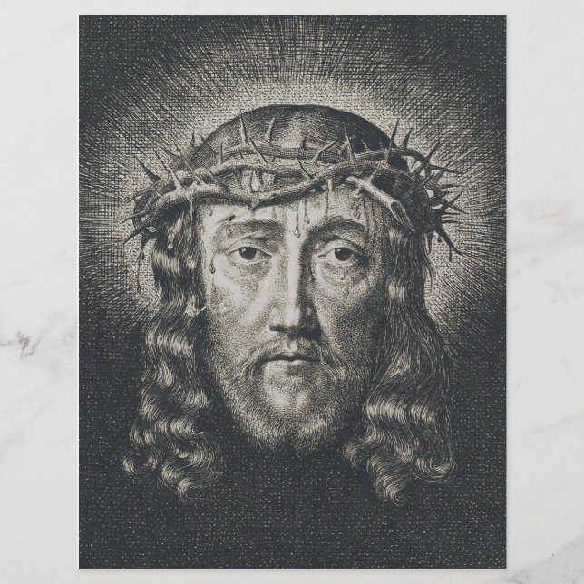 The Holy Face crowned with thorns Flyer (Front)